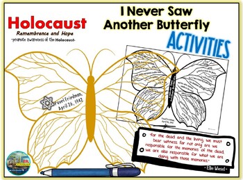Preview of Holocaust - I Never Saw Another Butterfly Activities