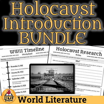Preview of Holocaust Introduction Bundle: WWII Lesson, Activities/Worksheets, & Project