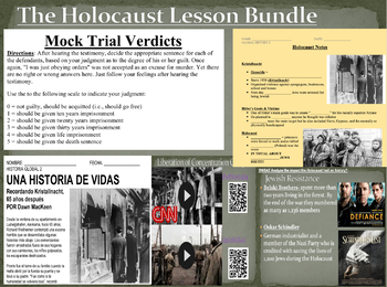 Preview of Holocaust Lesson Bundle - Interactive Mock Trials