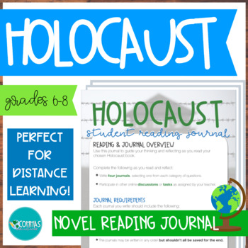 Preview of Holocaust Novel Independent Reading Journal