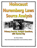 Holocaust - Nuremberg Laws Source Analysis (Sources and Qu