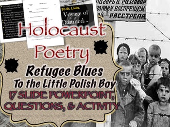 Preview of Holocaust Poetry Analysis with Google Slides