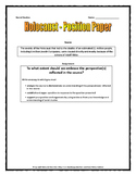 Holocaust - Position Paper (Essay) with Rubric