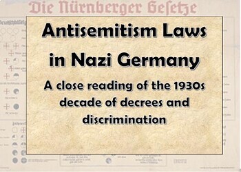 Preview of Holocaust Pre-reading: Antisemitism Close Read - 1930s  in Nazi Germany w/ KEY