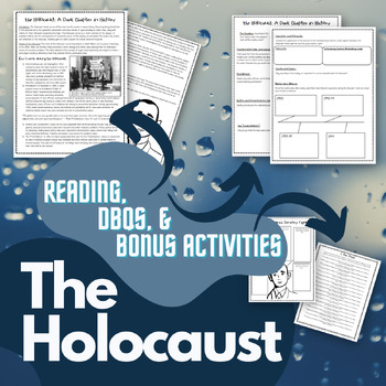 Preview of Holocaust Reading w/ Questions & Activities (Works for Sub)