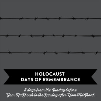 Preview of Holocaust Remembrance Days Holiday Packet | Distance Learning