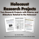 Holocaust - Research Projects (2 Projects, Slideshow, Rubr
