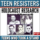 Holocaust Research: We are the RESISTERS. Teens & Young Ad