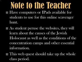 Holocaust Scavenger Hunt by Literary Roses | Teachers Pay Teachers