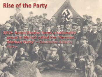 Preview of Holocaust Studies Curriculum Part 2- The Rise of the Nazi Party- Updated 2021