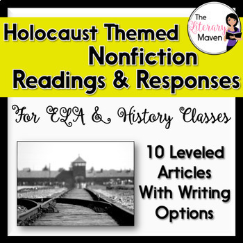 Preview of Holocaust Themed Nonfiction Readings & Responses - Print & Digital