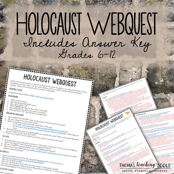 Preview of Holocaust Webquest Activity