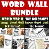 Holocaust Word Wall & World War II Word Wall Bundle - 100 