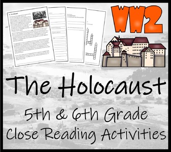 Preview of Holocaust of World War II Close Reading Comprehension | 5th Grade & 6th Grade