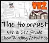 Holocaust of World War II Close Reading Comprehension | 5t