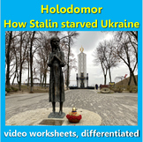 Holodomor: How Stalin starved Ukraine. Video worksheets, d