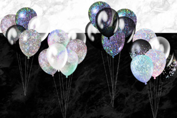 Pastel Rainbow Balloons Clipart By Digital Curio
