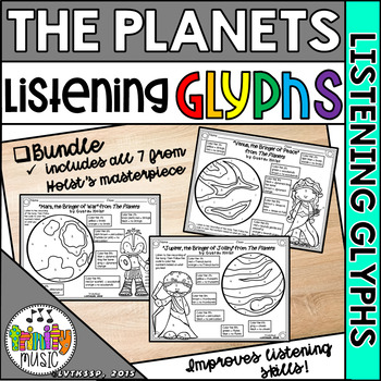 Preview of Holst's The Planets Listening Glyphs (BUNDLE)