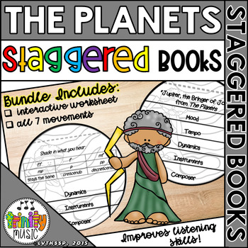 Preview of Holst's, The Planets Staggered Booklets (BUNDLE)