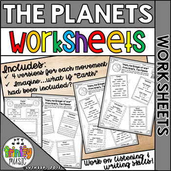 Preview of Holst's-The Planets Worksheets