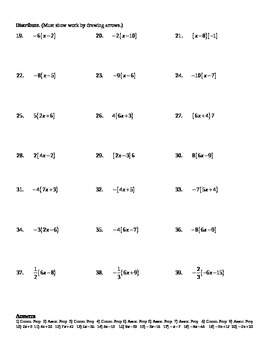 Holt Algebra 1.6 Properties of Real Numbers Worksheet (DOC & PDF)
