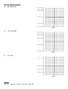 32 Solving Quadratic Equations By Graphing Worksheet - Notutahituq