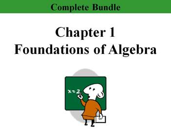 Preview of Holt Ch. 1 Foundations of Algebra Bundle (11 PPTs, 3 Tests, 2 Quizzes)