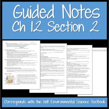Preview of Holt Env Sci Ch 12 Section 2 Guided Notes