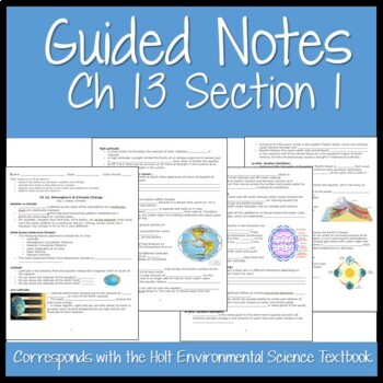 Preview of Holt Env Sci Ch 13 Section 1  Guided Notes