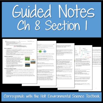Preview of Holt Env Sci Ch 8 Section 1 Guided Notes