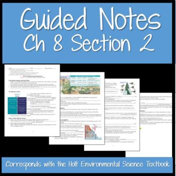 Preview of Holt Env Sci Ch 8 Section 2 Guided Notes