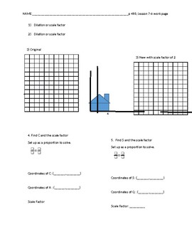 Dilations And Scale Factors Independent Practice Worksheet