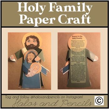 Preview of Holy Family Paper Craft Christmas St. Joseph Feast Day