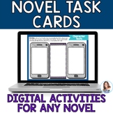 Digital Novel Task Cards - Novel Activities - Novel Projects