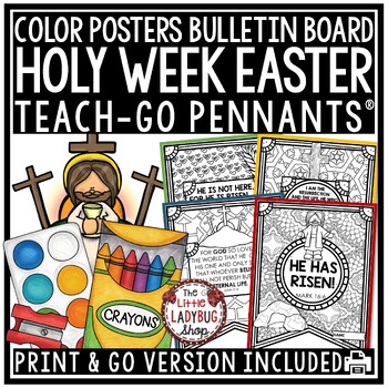 Preview of Christian Easter Activities Bible Verses Jesus Holy Week Easter Coloring Pages
