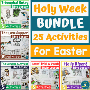 Preview of Holy Week Bible Lessons & Activities for Palm Sunday, Good Friday & Easter