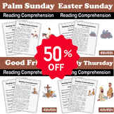 Holy Week Bundle: 4 Reading Comprehension | Easter, Good F