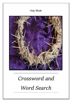 Holy Week Crossword Puzzle and Word Search Bell Ringer TPT