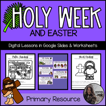 Preview of Holy Week - Digital Lesson and Worksheets