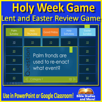 Preview of Holy Week Game for Lent and Easter Fun Catholic Religion Activity Religious Idea