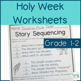 Holy Week Activities Bible Lesson No Prep Worksheets for F