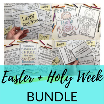 Preview of Holy Week, Palm Sunday, & Easter Lessons + Activities for Sunday School