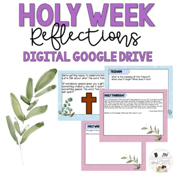 Preview of Holy Week Reflections for Teens - Easter - Google Drive