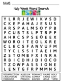 Holy Week Word Search