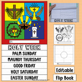 Holy Week Writing Activities Timeline Flip Book Easter Sto