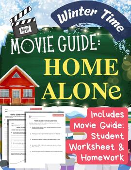 Preview of Home Alone Christmas Movie Worksheet Middle School ELA Winter Time Fun No Prep