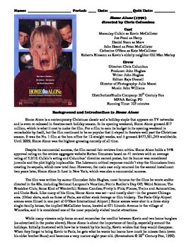 Preview of Home Alone Film (1990) Study Guide Movie Packet