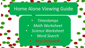 Preview of Home Alone Viewing Guide + Math and Science Practice