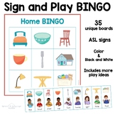 Home Bingo Game | 35 Home Bingo Cards with ASL Sign Langua