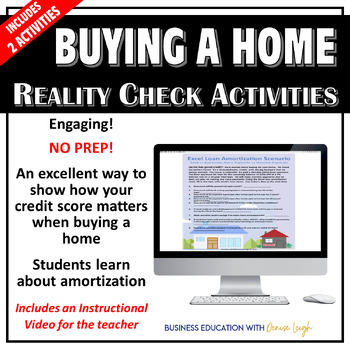 Preview of Home Buying Lesson & Shopping Reality Check - Personal Finance Class Activity